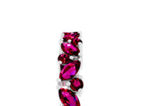 White gold Marquise and Round Garnet Vine Eternity Band with Prong Setting_11