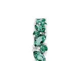 White gold Marquise and Round Green Sapphire Vine Eternity Band with Prong Setting_11
