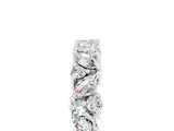 White gold Marquise and Round Moissanite Vine Eternity Band with Prong Setting_11