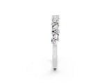 White gold Marquise and Round Moissanite Vine Eternity Band with Prong Setting_8