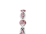 White gold Marquise and Round Morganite Milgrain Band with Bezel Setting_23
