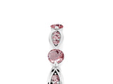 White gold Marquise and Round Morganite Milgrain Band with Bezel Setting_31