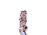 White gold Marquise and Round Morganite Vine Eternity Band with Prong Setting_11