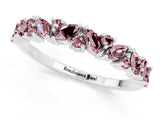 White gold Marquise and Round Morganite Vine Eternity Band with Prong Setting_7