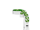 White gold Marquise and Round Peridot Chevron Band with Prong Setting_11