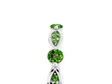 White gold Marquise and Round Peridot Milgrain Band with Bezel Setting_11