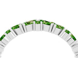 White gold Marquise and Round Peridot Vine Eternity Band with Prong Setting_10