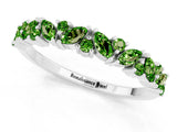 White gold Marquise and Round Peridot Vine Eternity Band with Prong Setting_7