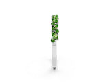 White gold Marquise and Round Peridot Vine Eternity Band with Prong Setting_8
