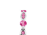White gold Marquise and Round Pink Sapphire Milgrain Band with Bezel Setting_23
