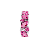 White gold Marquise and Round Pink Sapphire Vine Eternity Band with Prong Setting_23