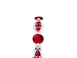 White gold Marquise and Round Ruby Milgrain Band with Bezel Setting_11