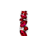 White gold Marquise and Round Ruby Vine Eternity Band with Prong Setting_11