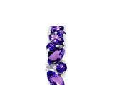 White gold Marquise and Round Tanzanite Vine Eternity Band with Prong Setting_11