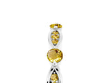 White gold Marquise and Round Yellow Sapphire Milgrain Band with Bezel Setting_11