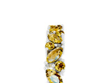White gold Marquise and Round Yellow Sapphire Vine Eternity Band with Prong Setting_23