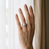 White gold Milgrain Bezel Round-Cut Filigree Engagement Ring_24