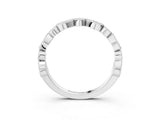 White gold Milgrain Bezel Set Pear and Round Diamond Eternity Band_24