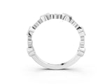 White gold Milgrain Bezel Set Round Diamond Cluster Eternity Band_24