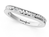White gold Milgrain Bezel Set Round Diamond Eternity Band_13