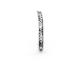 White gold Milgrain Bezel Set Round Diamond Eternity Band_14