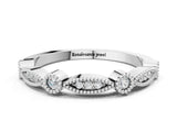 White gold Milgrain Bezel and Marquise Diamond Band_24