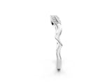 White gold Milgrain Curved Diamond Pavé Band with Round Stones_14