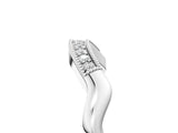 White gold Milgrain Curved Diamond Pavé Band with Round Stones_17