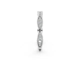 White gold Milgrain Diamond Marquise Curved Band with Pavé Setting_23