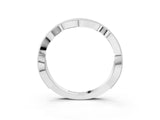 White gold Milgrain Diamond Marquise Curved Band with Pavé Setting_24