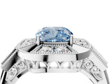 White gold Milgrain Fancy Blue Cushion Cut Diamond Halo Split Shank Ring_28