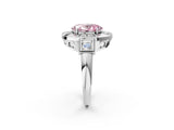 White gold Milgrain Fancy Pink Oval Cut Diamond Halo Split Shank Ring_2