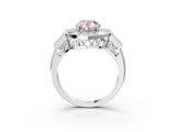White gold Milgrain Fancy Pink Pear Cut Diamond Halo Split Shank Ring_15