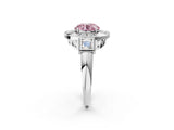 White gold Milgrain Fancy Pink Round Cut Diamond Halo Split Shank Ring_14