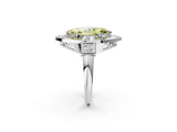 White gold Milgrain Fancy Yellow Marquise Cut Diamond Halo Split Shank Ring_2