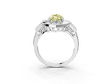 White gold Milgrain Fancy Yellow Marquise Cut Diamond Halo Split Shank Ring_3