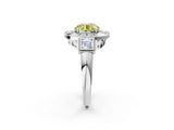 White gold Milgrain Fancy Yellow Round Cut Diamond Halo Split Shank Ring_14