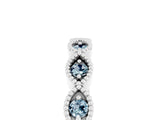 White gold Milgrain Marquise Aquamarine Half Eternity Band with Bezel Setting_23