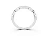 White gold Milgrain Marquise Citrine Half Eternity Band with Bezel Setting_45