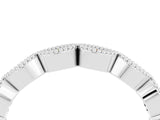 White gold Milgrain Marquise Citrine Half Eternity Band with Bezel Setting_46