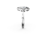 White gold Milgrain Marquise Cut Diamond Ring with Tapered Pave Band and Four Prong Setting_5