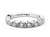 White gold Milgrain Marquise Diamond Eternity Band with Bezel Setting_35