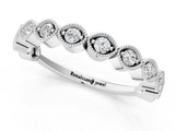 White gold Milgrain Marquise Diamond Eternity Band with Bezel Setting_36