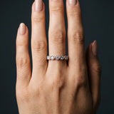 White gold Milgrain Marquise Diamond Eternity Band with Bezel Setting_52