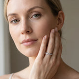 White gold Milgrain Marquise Diamond Eternity Band with Bezel Setting_53