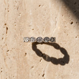 White gold Milgrain Marquise Diamond Eternity Band with Bezel Setting_55