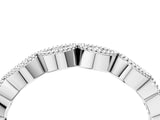 White gold Milgrain Marquise Diamond Half Eternity Band with Bezel Setting_56