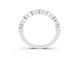White gold Milgrain Marquise Morganite Half Eternity Band with Bezel Setting_21