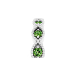 White gold Milgrain Marquise Peridot Half Eternity Band with Bezel Setting_23