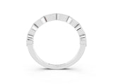 White gold Milgrain Marquise Ruby Half Eternity Band with Bezel Setting_33